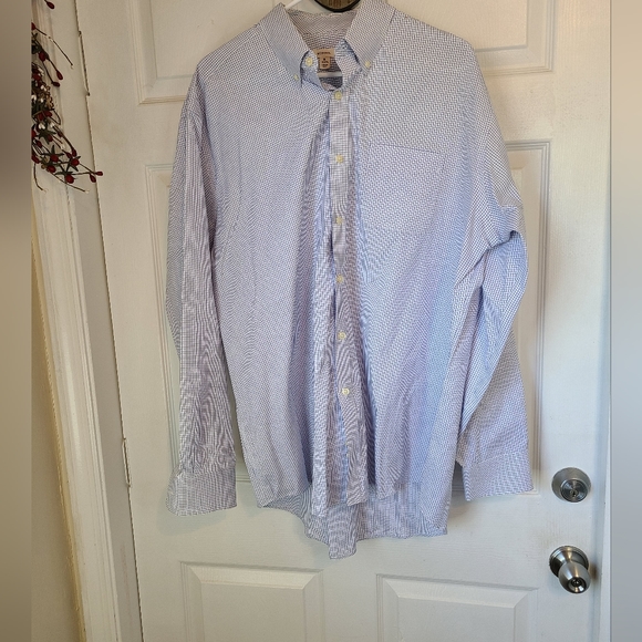 Merona, Men's Long Sleeve Dress Shirt, Size: XL Color: Blue/White - Picture 3 of 11